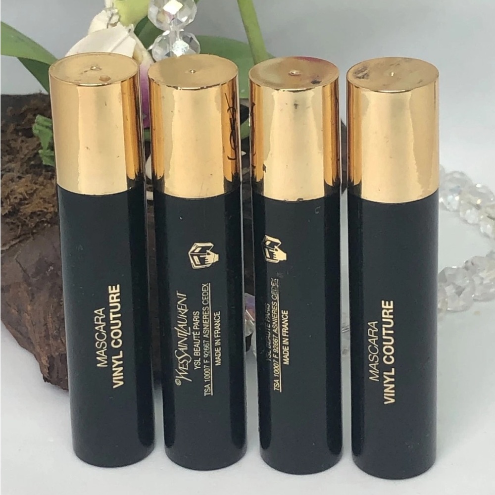4x YSL Vinyl Couture Mascara - # 1 I'm The Clash (Black) - Travel Size - BNWOB